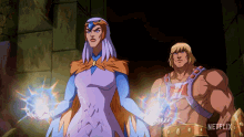 come at me teela na sorceress of castle grayskull masters of the universe revelation prepare to fight