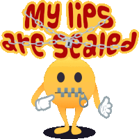 My Lips Are Sealed Smiley Guy Sticker - My Lips Are Sealed Smiley Guy Joypixels Stickers