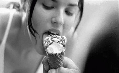 Ice Cream Cone Girl GIF - Ice Cream Cone Girl Eating - Discover & Share...