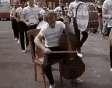 How To Play Cello In A Marching Band GIF - Band Marching Band Cello GIFs
