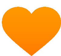 Orange Heart Symbols Sticker - Orange Heart Symbols Joypixels Stickers