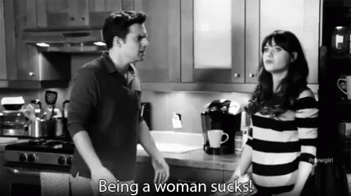 Being A Woman Sucks - New Girl GIF - New Girl Jess Being A Woman GIFs
