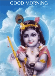 Krishna Goodmorning GIF - Krishna Goodmorning Greetings GIFs