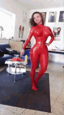 Red Latex GIF - Red Latex Catsuit GIFs