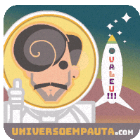 Universo Em Pauta Valeu Sticker - Universo Em Pauta Valeu Rocket Stickers