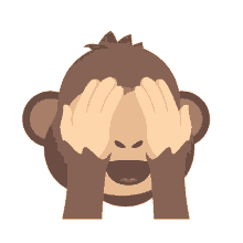see no evil monkey joypixels brown monkey covering eyes disbelief