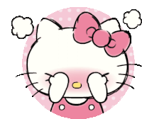 Cute Hello Kitty Sticker - Cute Hello Kitty Shy Stickers