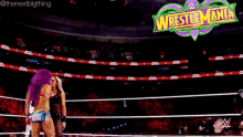 Sasha Banks Trish Stratus GIF - Sasha Banks Trish Stratus Wrestle Mania GIFs