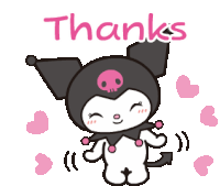 Kuromi Thank You Sticker - Kuromi Thank You Thanks Stickers
