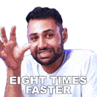 Eight Times Faster Arun Maini Sticker - Eight Times Faster Arun Maini Mrwhosetheboss Stickers