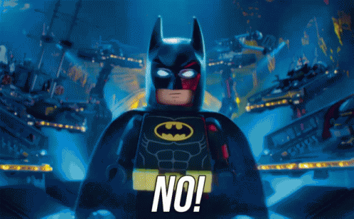 visitar Novia Escrupuloso No! GIF - Lego Batman Lego Batman Movie No - Descubre & Comparte GIFs