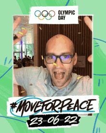 making faces move for peace pulling faces thumbs up olympic day
