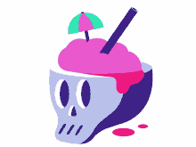 skull coctail skull skull container drink in a skull drink umbrella