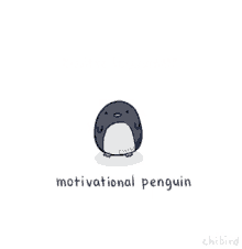 motivational penguin believe in yourself you can do it