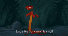 mulan mushu corn chip smell