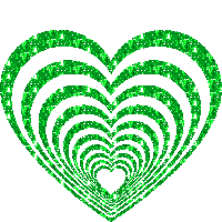 Green Heart Sparkle Sticker - Green Heart Sparkle Heart Stickers