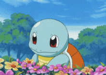 Squirtle Pokemon GIF - Squirtle Pokemon Flowers GIFs