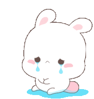 Crying Bunny Weeping Bunny Sticker - Crying Bunny Weeping Bunny Sad Stickers