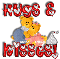 Hugs Kisses Sticker - Hugs Kisses Bear Stickers