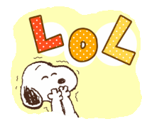 Snoopy Lol Sticker - Snoopy Lol Laugh Stickers