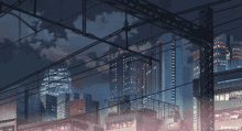 aesthetic anime skyscrapers cities