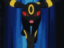 umbreon dark type blacky pokemon glowing eyes