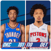 Oklahoma City Thunder (101) Vs. Detroit Pistons (110) Post Game GIF - Nba Basketball Nba 2021 GIFs