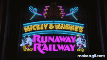 Mickey And Minnies Runaway Railway GIF - Mickey And Minnies Runaway Railway Neon GIFs