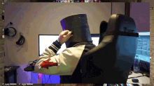 turn around swaggersouls letterman jacket armour helmet wazzup
