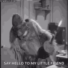Gorilla Machinegun GIF - Gorilla Machinegun Say Hello To My Little Friend GIFs