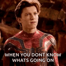 Spiderman Tom Holland GIF - Spiderman Tom Holland Confused GIFs