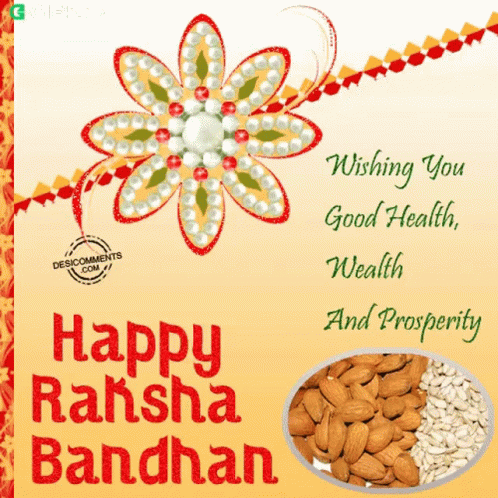 Happy Raksha Bandhan Gifkaro GIF - Happy Raksha Bandhan Gifkaro Wishing You Good Health Wealth And Prosperity GIFs