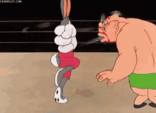 Mad Bugs Bunny GIF - Mad Bugs Bunny Fight GIFs
