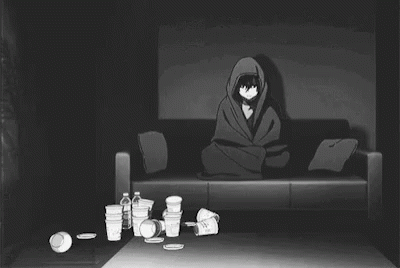 Lonely anime boy