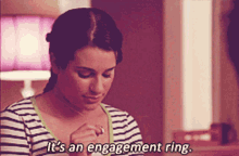 Glee Rachel Berry GIF - Glee Rachel Berry Its An Engagement Ring GIFs