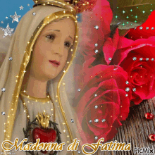 Virgin Mary Madonna Di Fatima GIF - Virgin Mary Madonna Di Fatima Rose GIFs