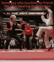protective friend beating my friend martial arts kung fu