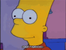 Good Morning GIF - Good Morning Bart GIFs