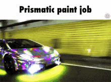 Prismatic Paint Job Rainbow Car GIF - Prismatic Paint Job Rainbow Car Metallic Paint GIFs