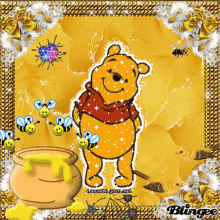 Winnie The Pooh And Honey Too Cute GIF - Winnie The Pooh And Honey Too Cute Bees GIFs