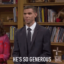 Hes So Generous Mikey Day GIF - Hes So Generous Mikey Day Saturday Night Live GIFs
