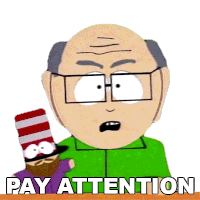 Pay Attention Herbert Garrison Sticker - Pay Attention Herbert Garrison South Park Stickers