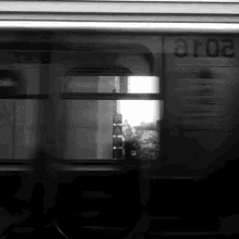 train rail black and white speed