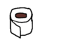 Poop Toilet Paper Sticker - Poop Toilet Paper Funny Stickers