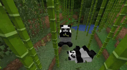 Panda Minecraft Bamboo Gif Panda Minecraft Panda Bamboo Discover Share Gifs