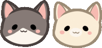 Mimi And Nini Cats Sticker - Mimi And Nini Mimi Nini Stickers