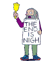 The End Is Nigh Futurama Sticker - The End Is Nigh Nigh Futurama Stickers
