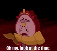 Look At The Time Its Late GIF - Look At The Time Its Late Cogsworth GIFs