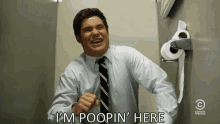 I'M Poopin' Here - Workaholics GIF - Toilet GIFs