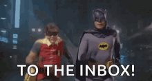 Batman And Robin To The Inbox GIF - Batman And Robin To The Inbox Running GIFs